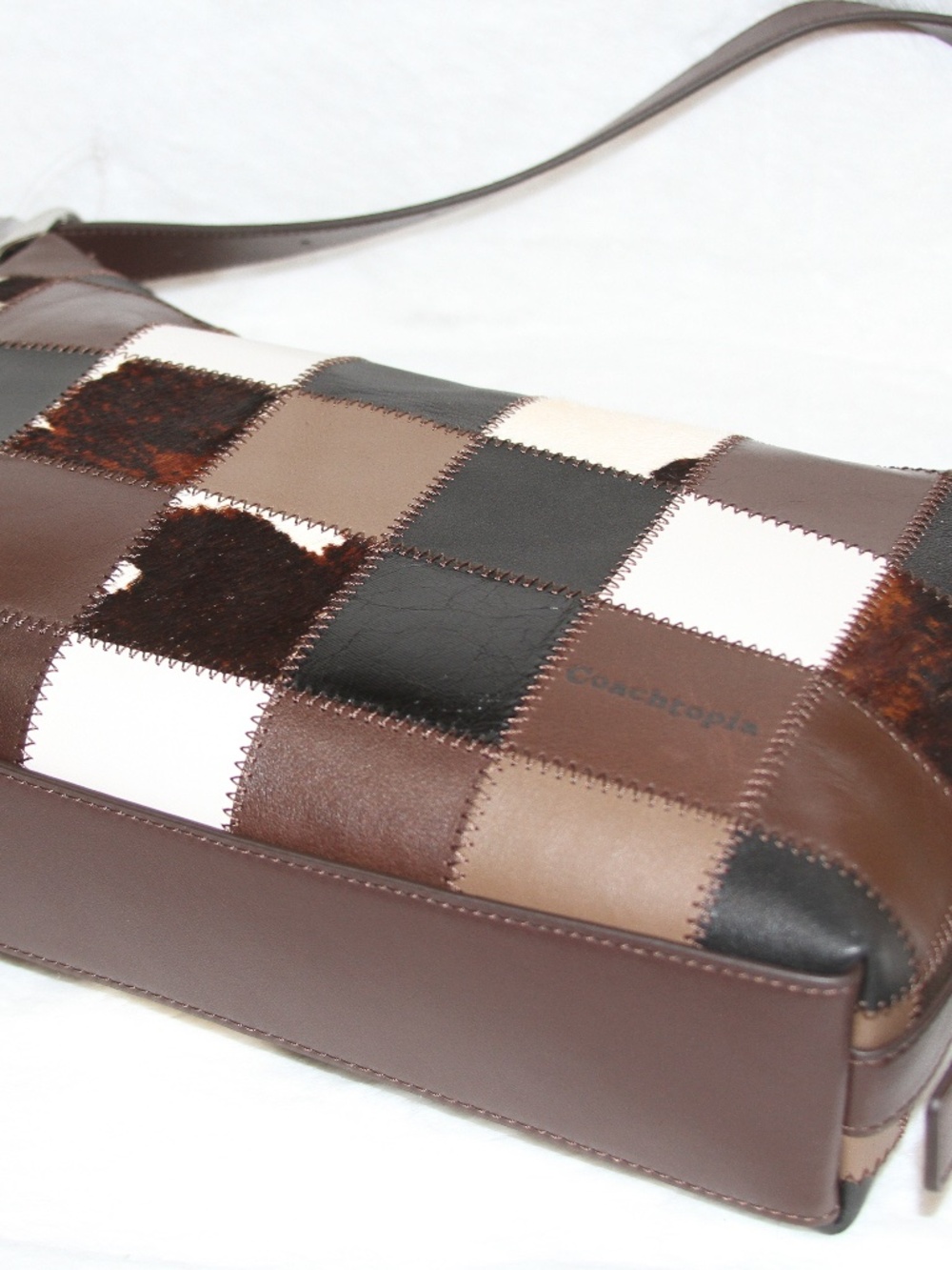 NWT COACH Coachtopia Alter Ego Slouchy Shoulder Bag Cow Patchwork Leather - Picture 5 of 7